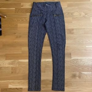 Blue Pattern insulated leggings